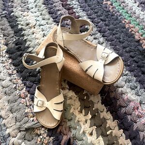 Salt Water Sandals White Waterproof Leather 8.5